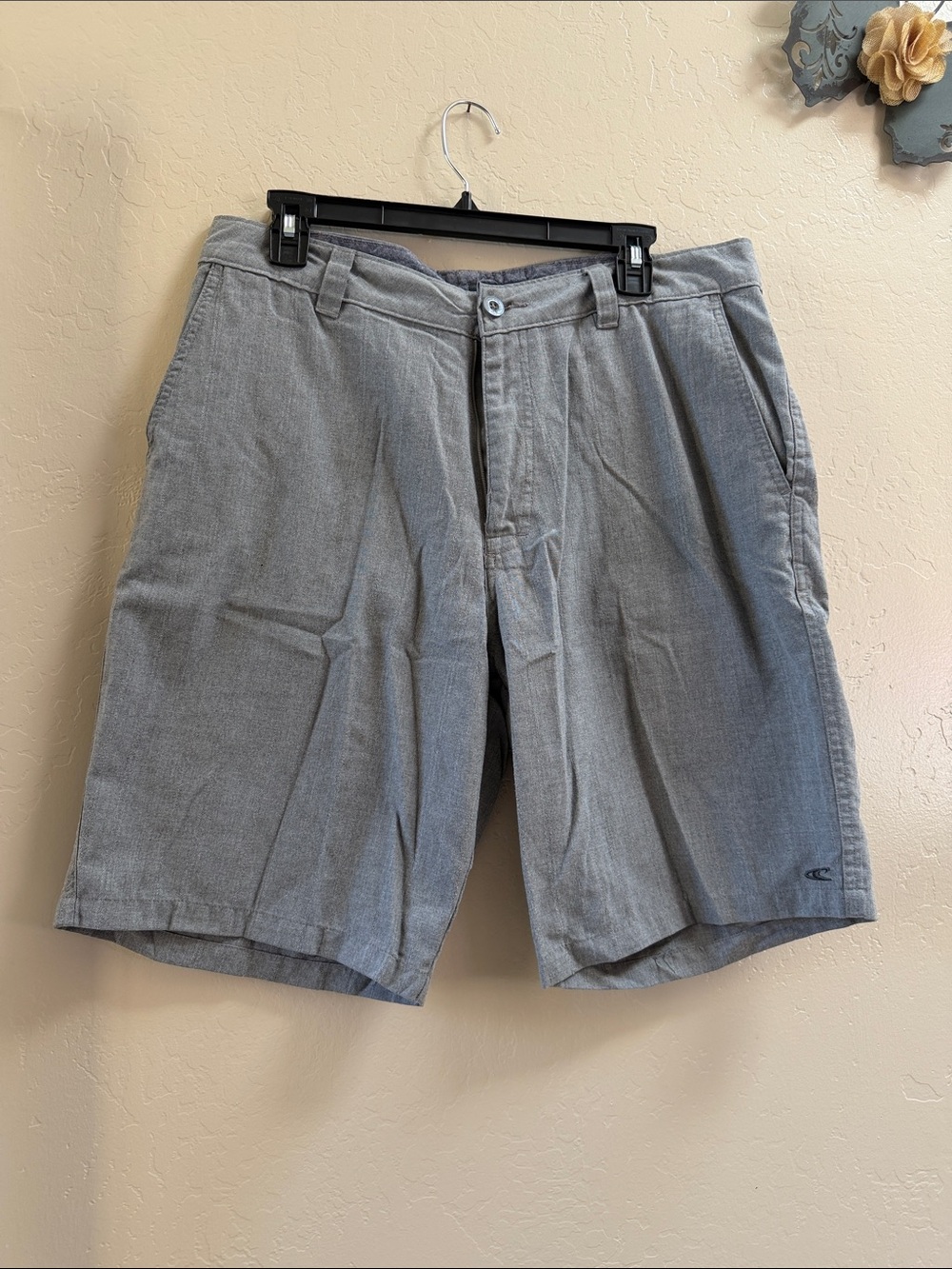 O’Neal Men's Casual Gray Pleated Shorts